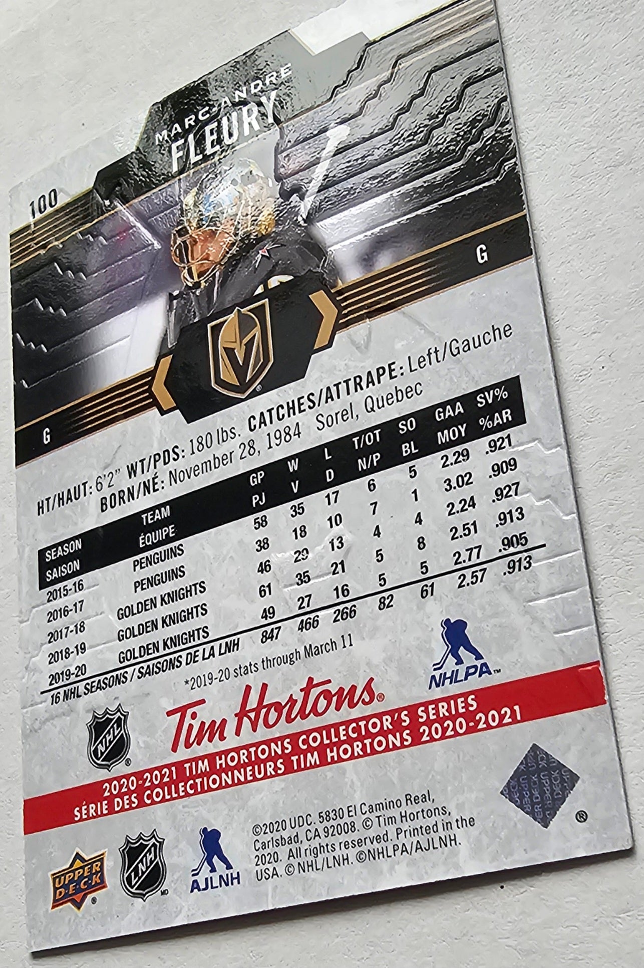 Marc-Andre Fleury | #100